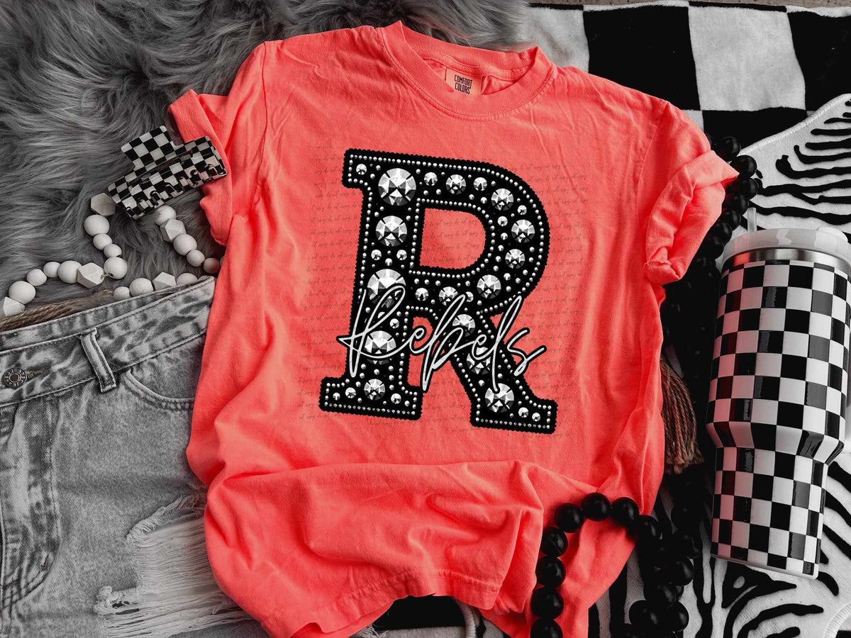 R rebels rhinestone (CITY) 41382 DTF TRANSFER