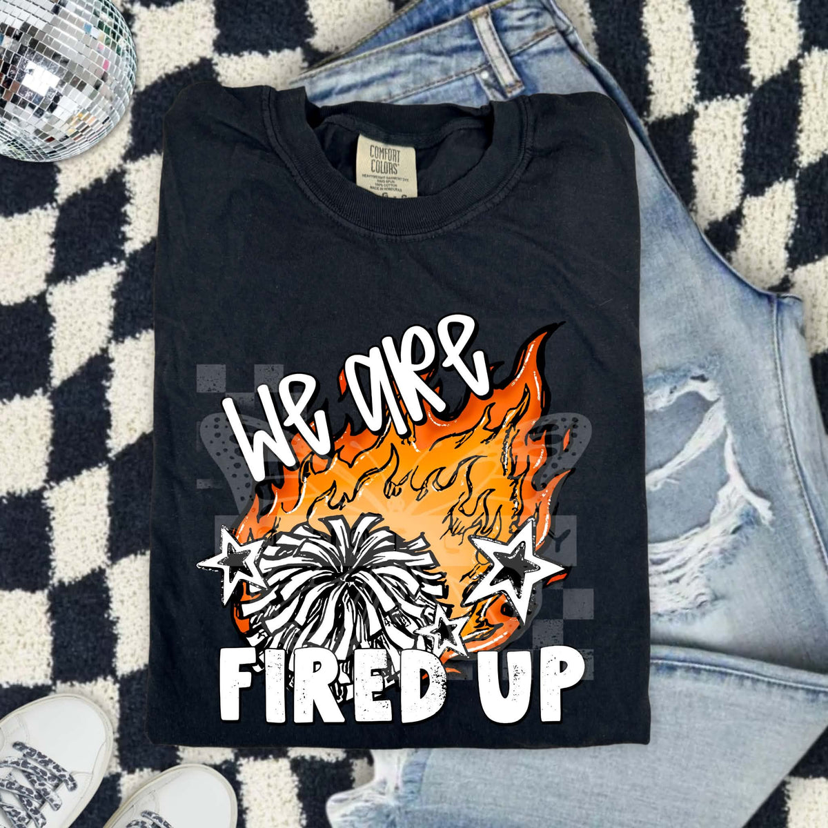 We are fired up flaming pompom (PH) DTF Transfer