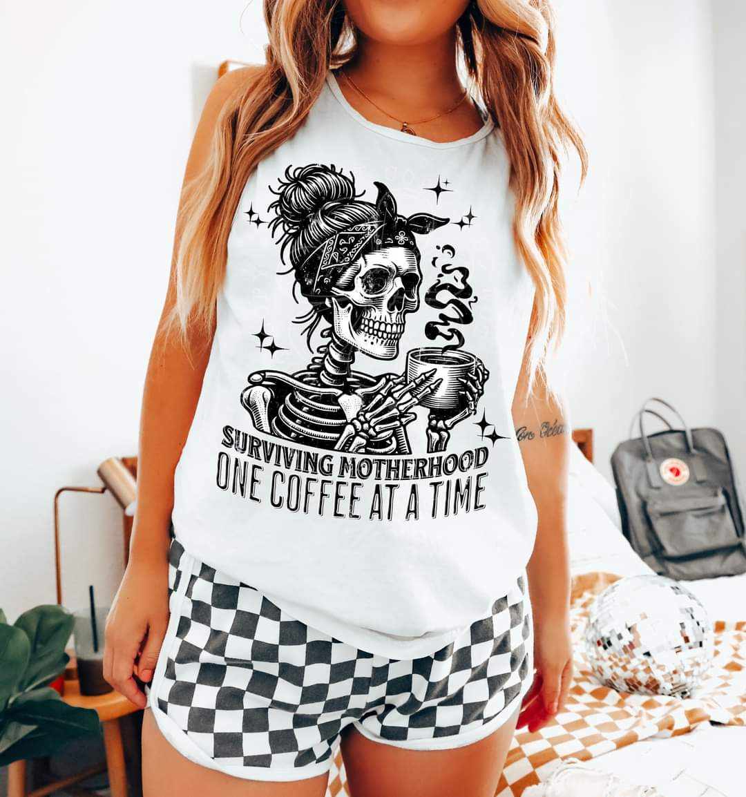 Surviving motherhood one coffee at a time (LYTTLE) 41600 DTF transfer