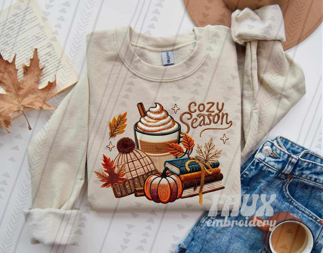 Cozy season embroidery 41689 DTF transfer