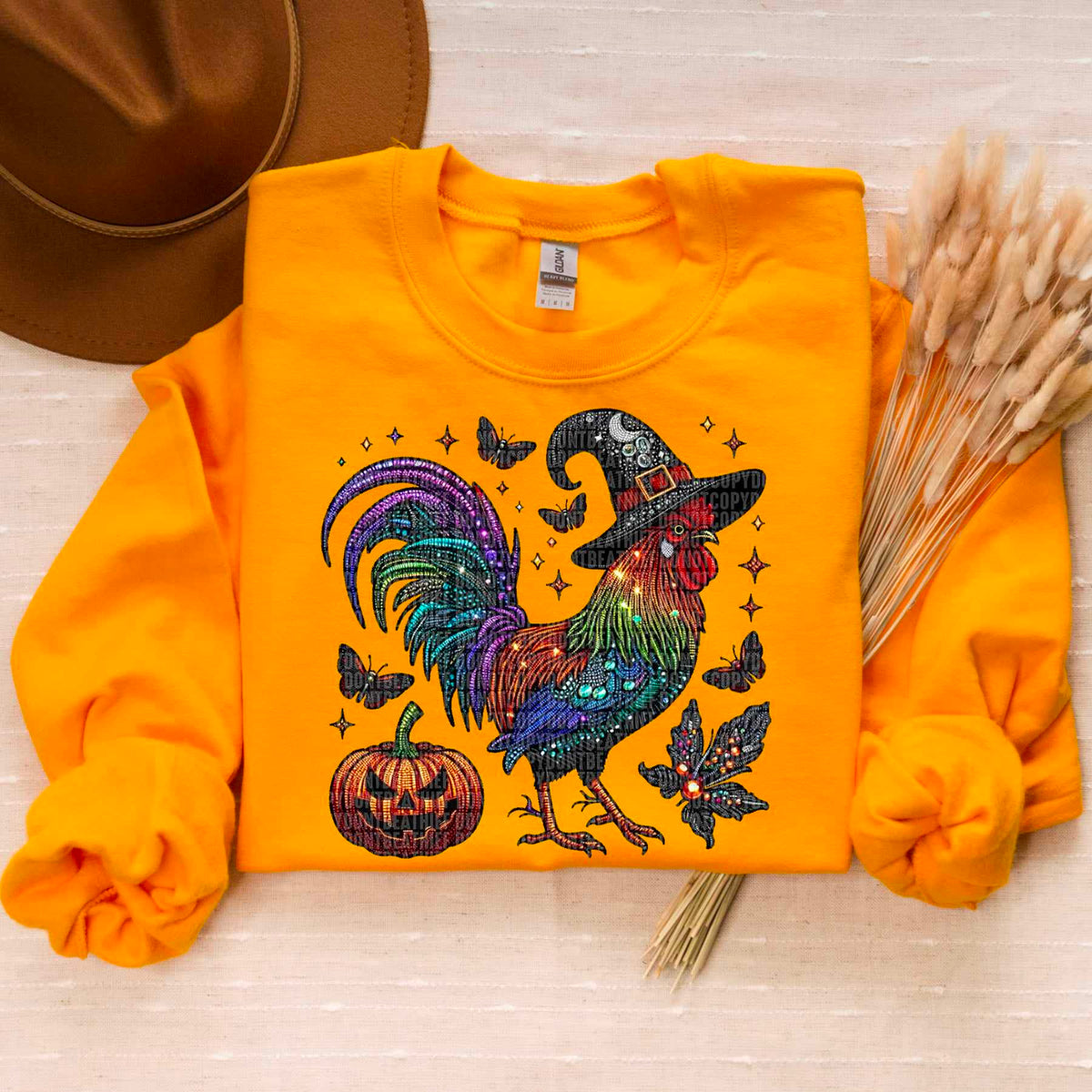 Rainbow halloween chicken 43421 DTF transfer