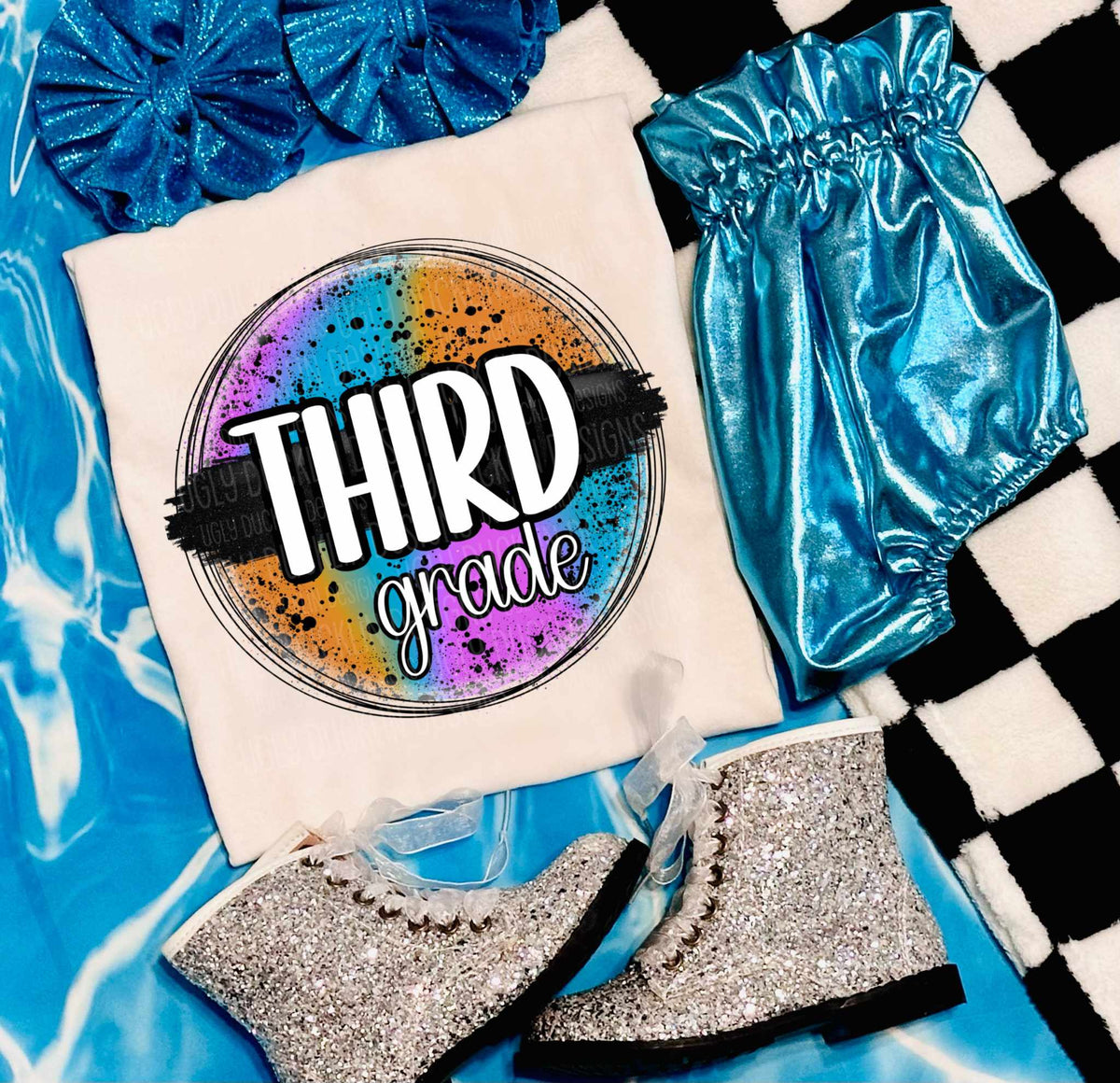 Third grade painted circle (UD) 39910 DTF transfer