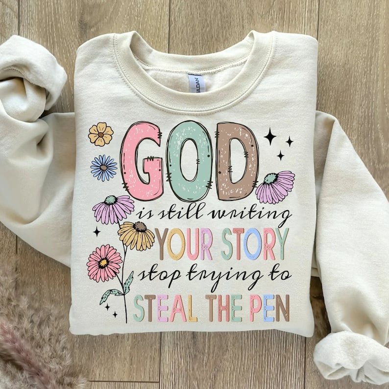 God is still writing your story pastel 41923 DTF transfer