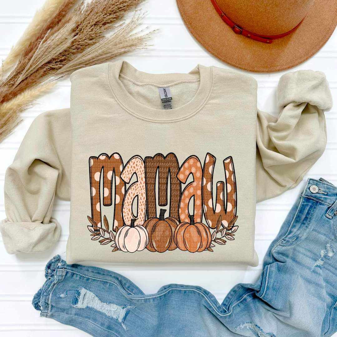 Mamaw fall filled 41564 DTF transfer