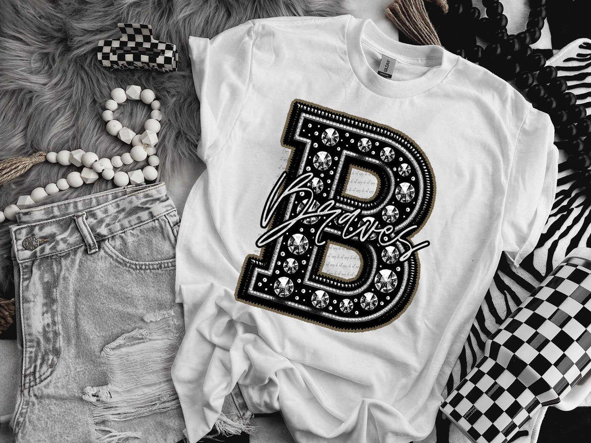 B braves rhinestone (CITY) 41423 DTF TRANSFER