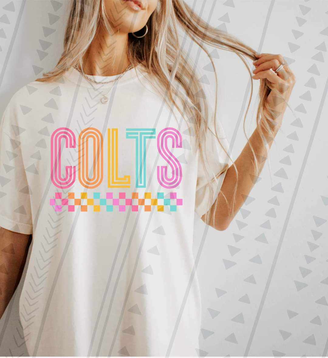 Colts colorful retro 41665 DTF transfer