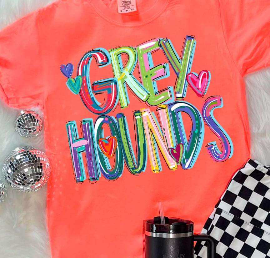 Grey hounds cherry words (S&G) 41240 DTF TRANSFER
