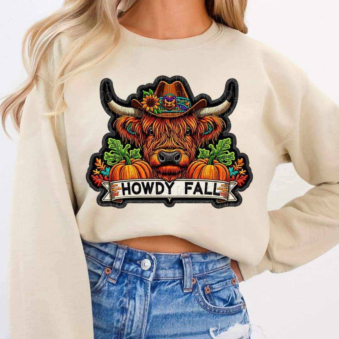 Hello fall shaggy cow exclusive 41731 DTF transfer