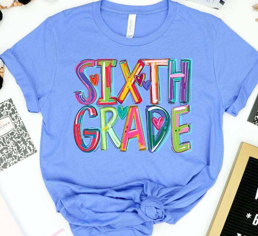 Sixth grade cherry words (S&G) 41205 DTF TRANSFER