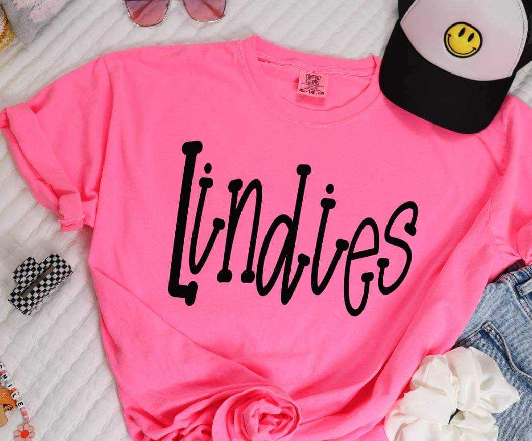 Lindies black font (S&G) 41259 DTF TRANSFER