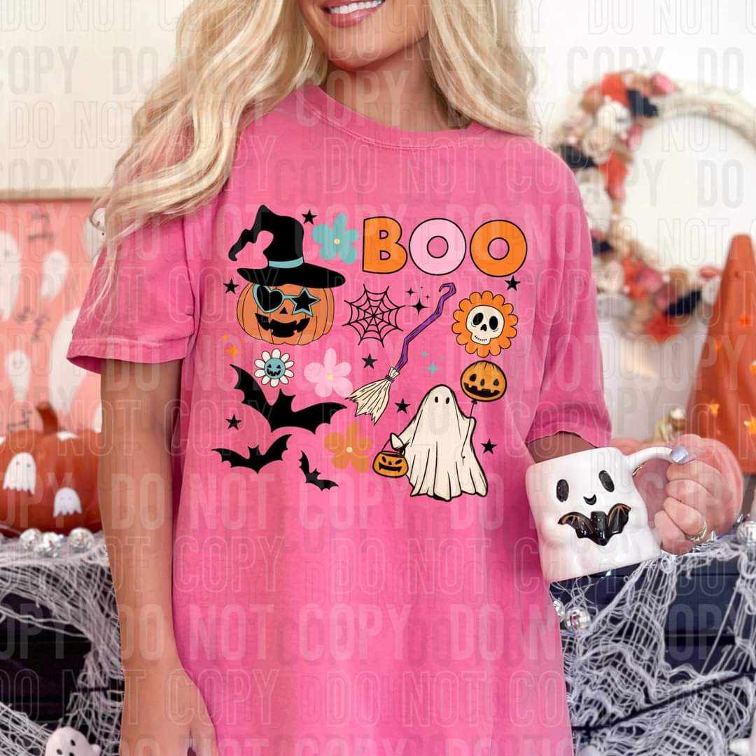 Boo halloween items collage (SBB) 43284 DTF transfer