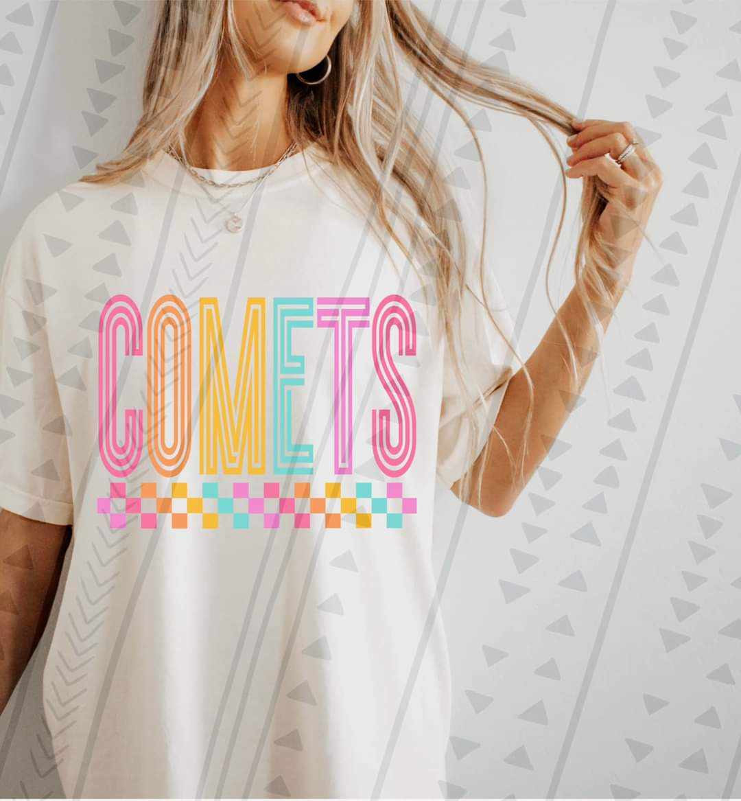 Comets colorful retro 41680 DTF transfer