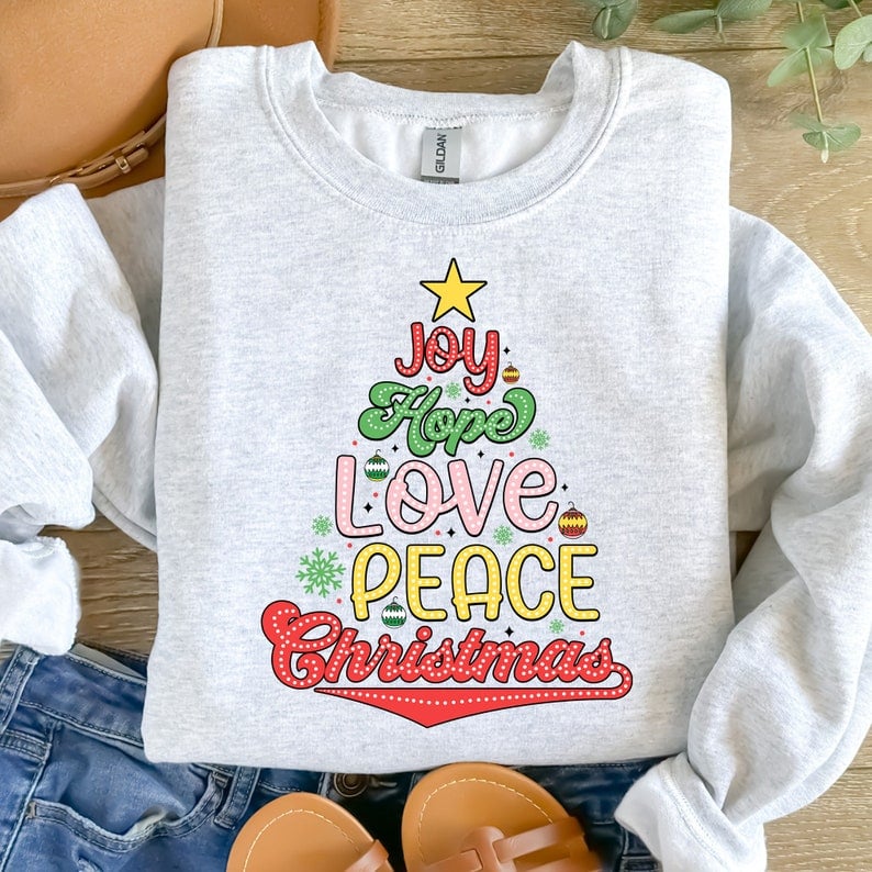 Joy hope love tree 41939 DTF transfer