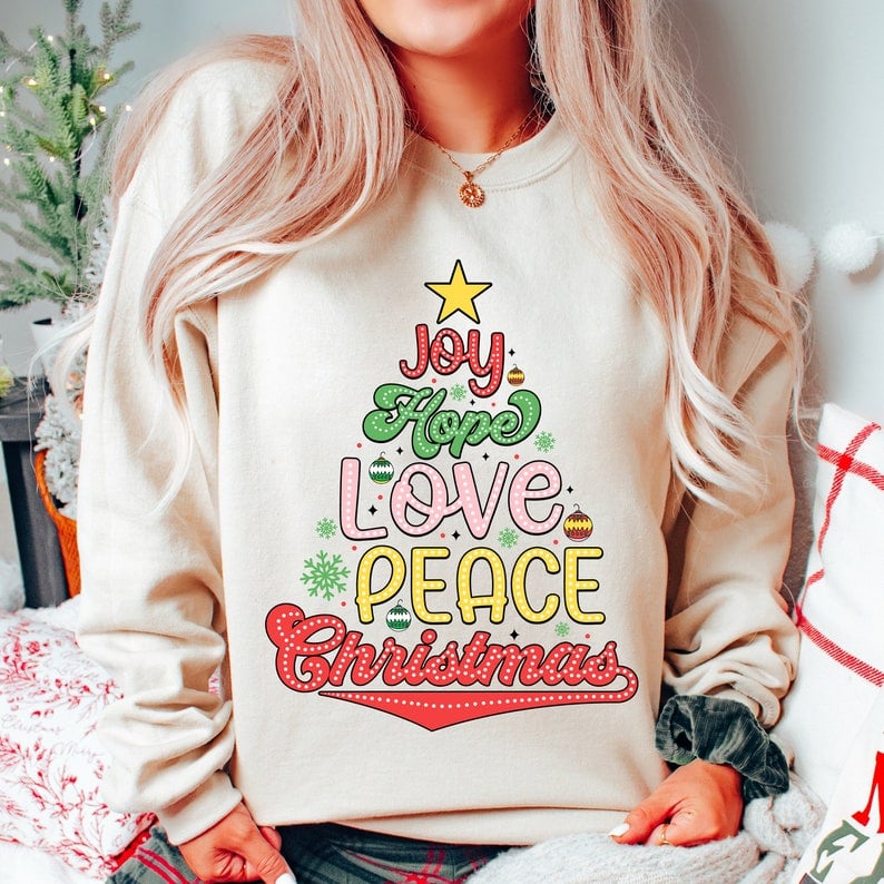 Joy hope love tree 41939 DTF transfer