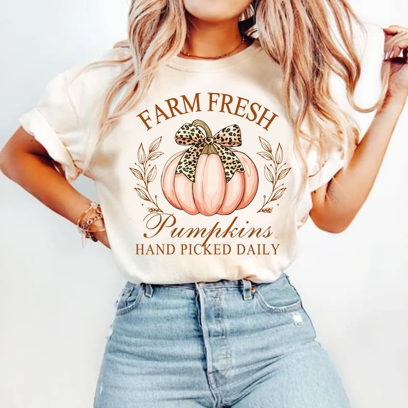 Farm fresh pumpkins white pumpkin 41909 DTF transfer