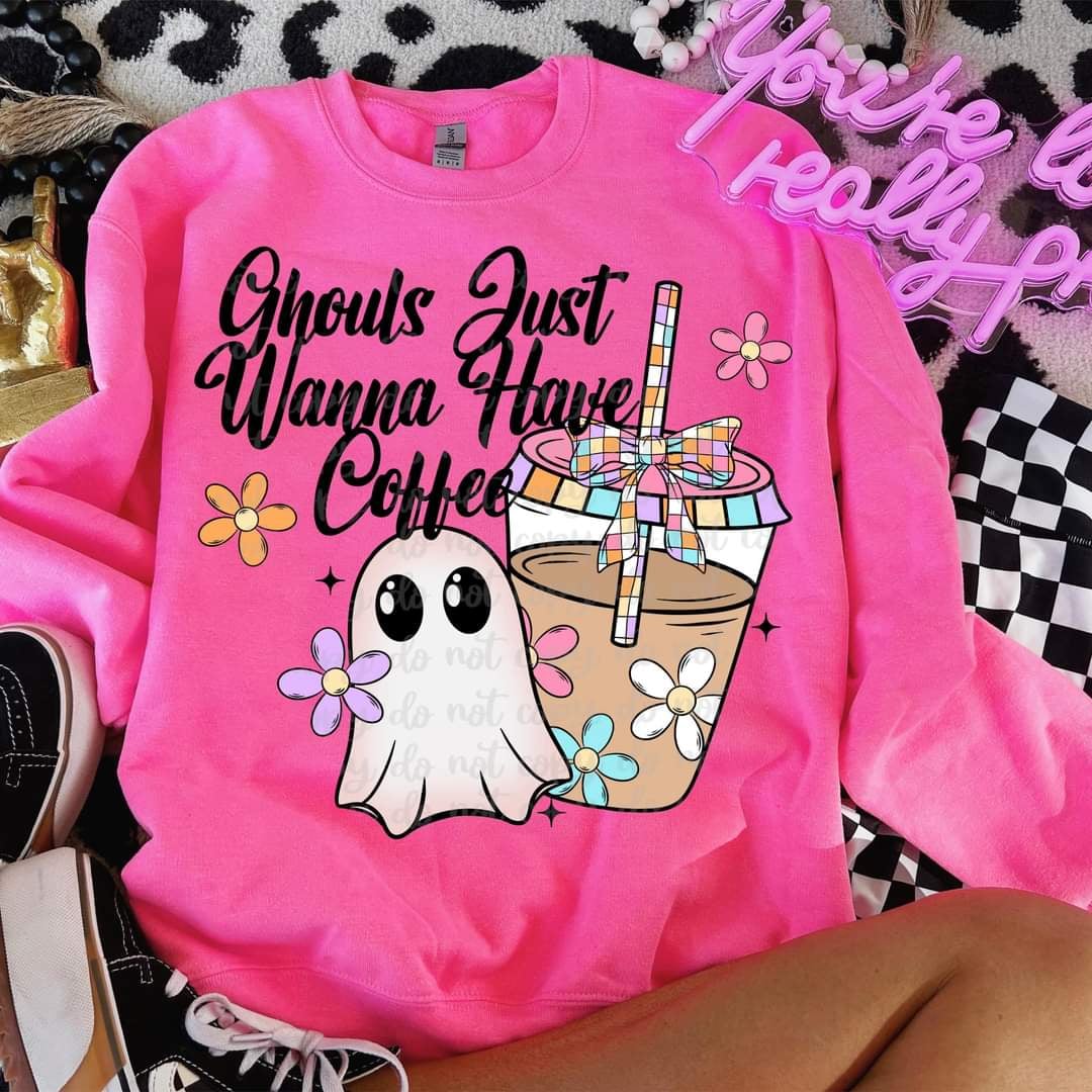 Ghouls just wanna have coffee (VIRGO) 43192 DTF transfer