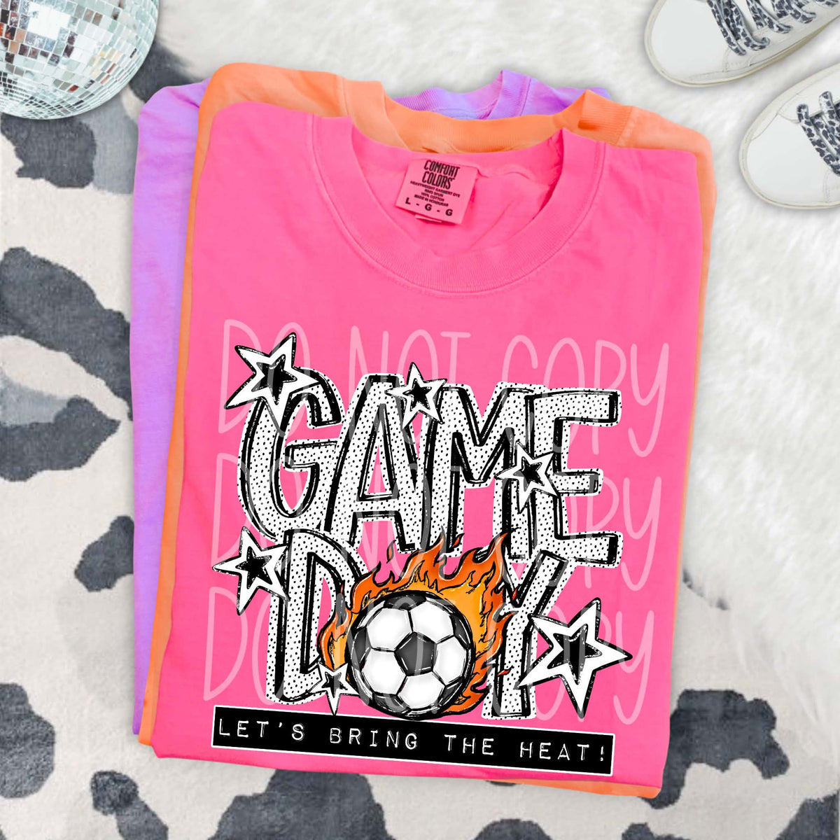 Game day flaming soccer ball (PH) DTF Transfer
