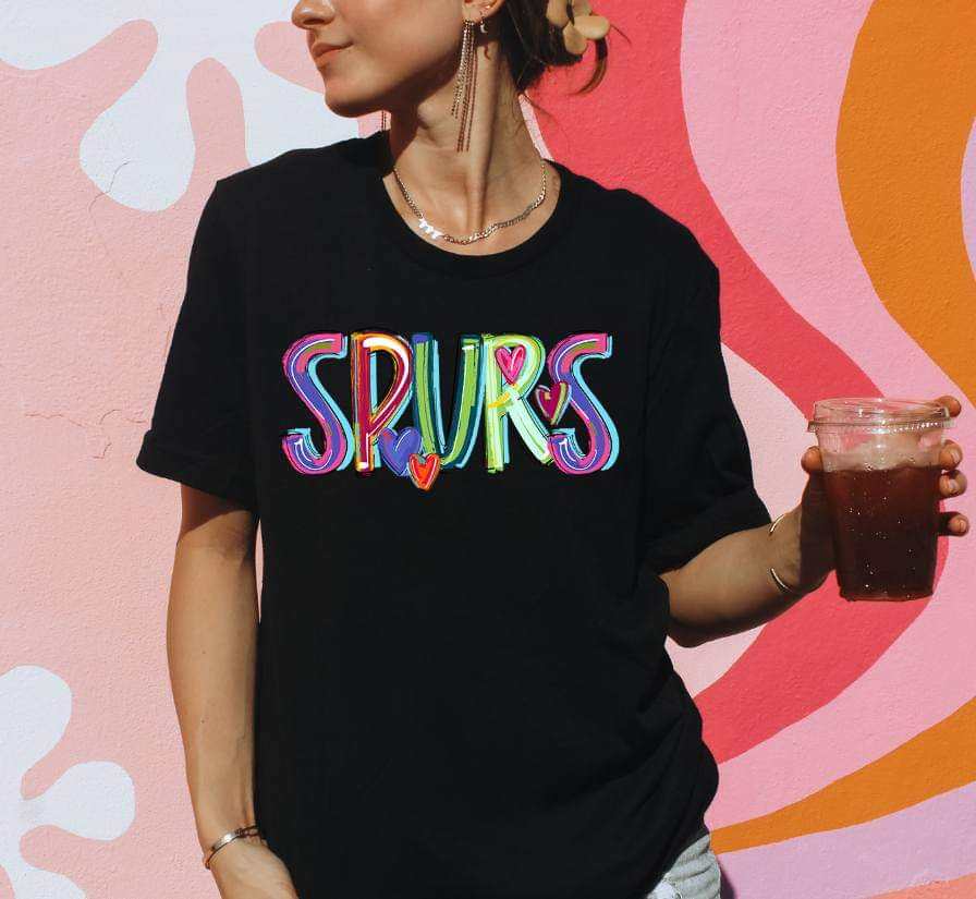 Spurs cherry font 41690 DTF transfer