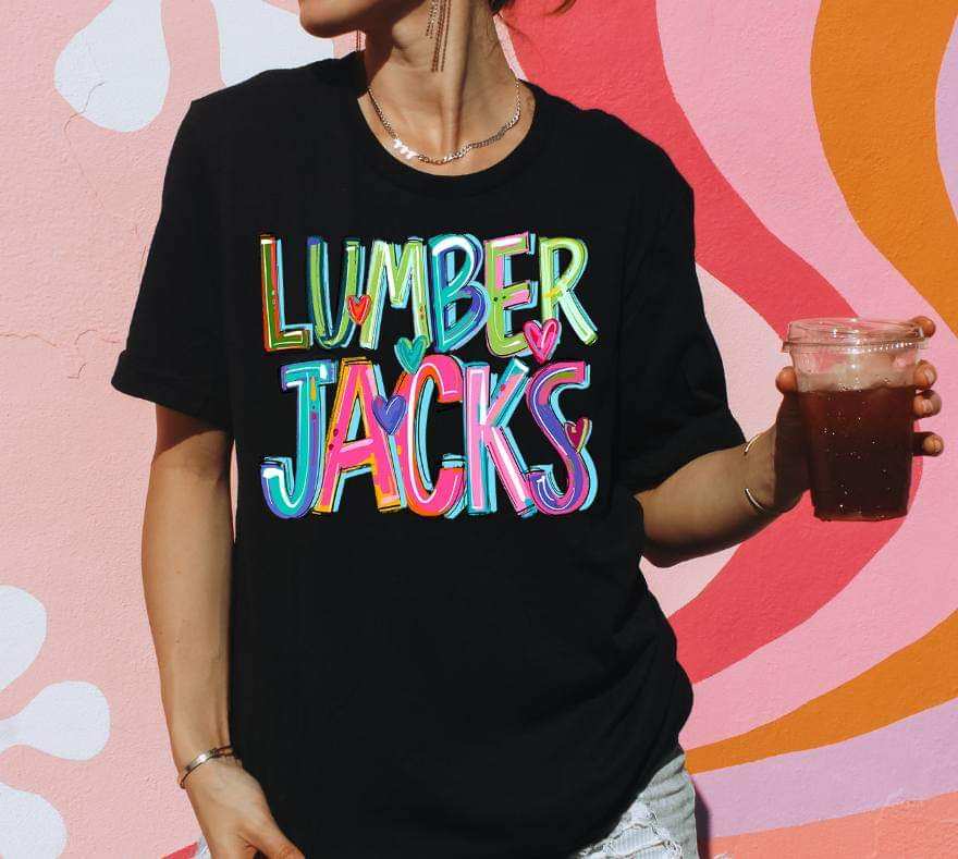 Lumberjacks cherry font 41692 DTF transfer