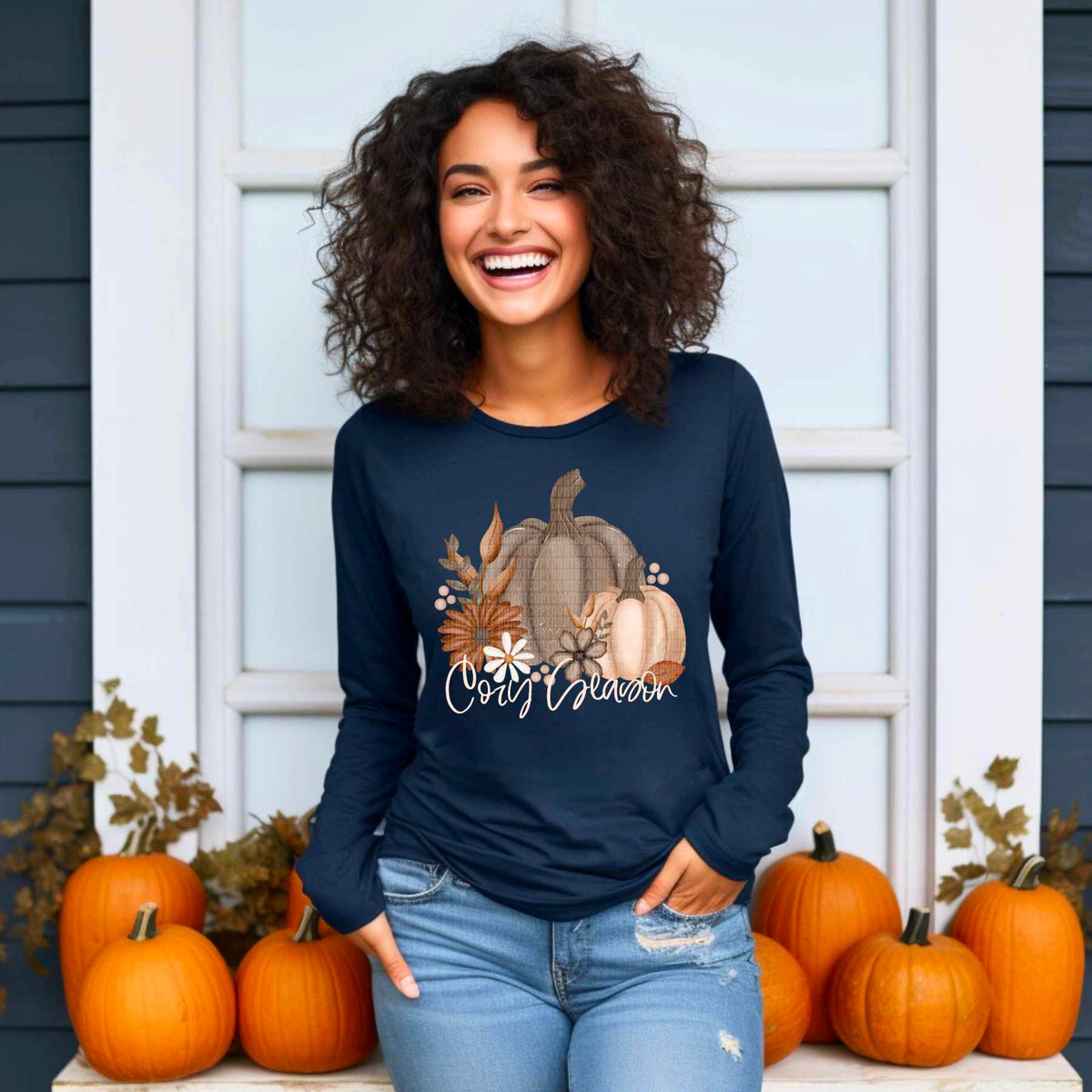 Cozy season pumpkins 43062 DTF transfers