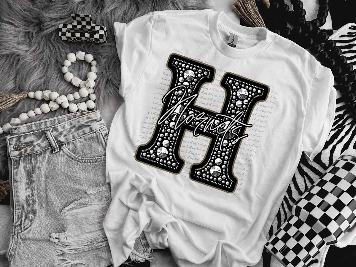 H hornets rhinestone (CITY) 41422 DTF TRANSFER