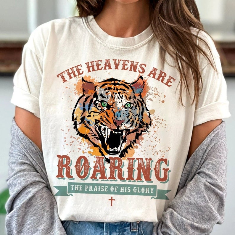 The heavens are roaring tigers 41922 DTF transfer