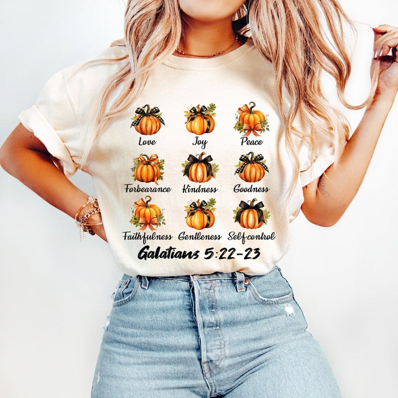 Galatians 5:22-23 pumpkins 41910 DTF transfer