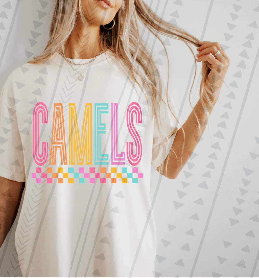 Camels colorful retro 41679 DTF transfer