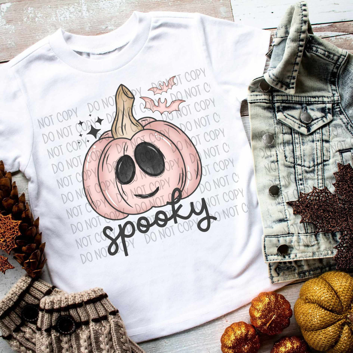 Spooky pink pumpkin (SW)  39982 DTF transfer