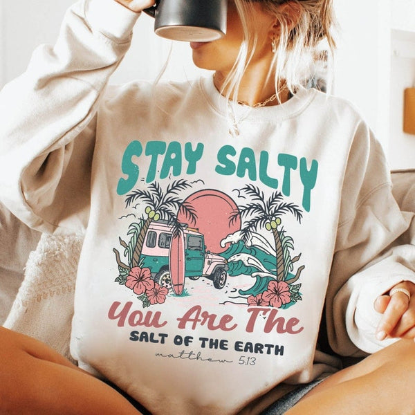 Stay salty you are the salt of the earth vehicle and ocean waves 41919 DTF transfer