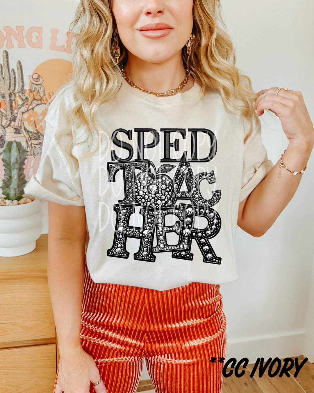 Sped teacher rhinestone 41143 DTF transfer