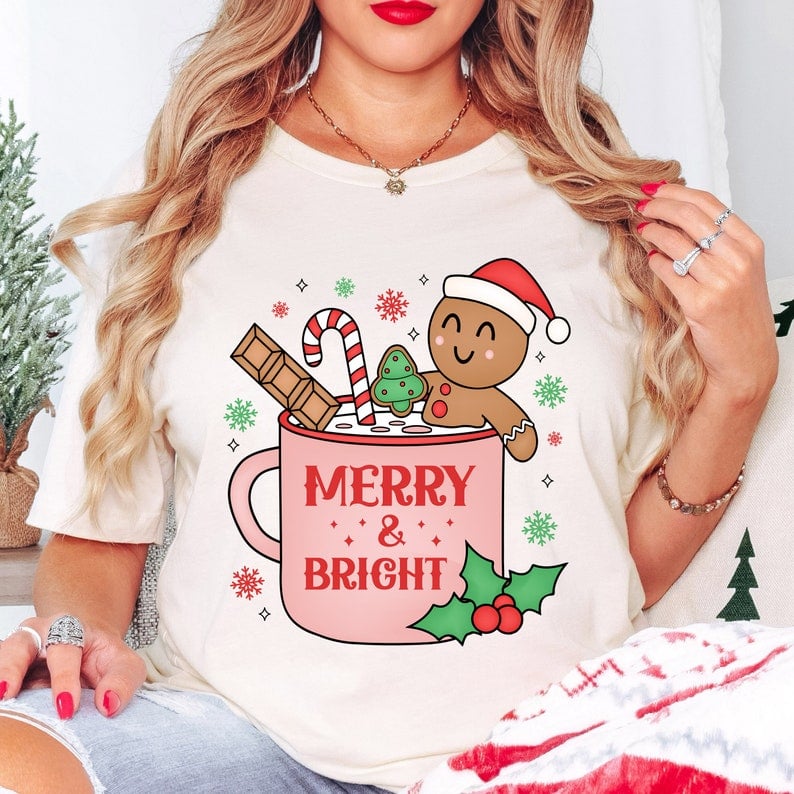 Merry & bright christmas mug  43017 DTF transfers