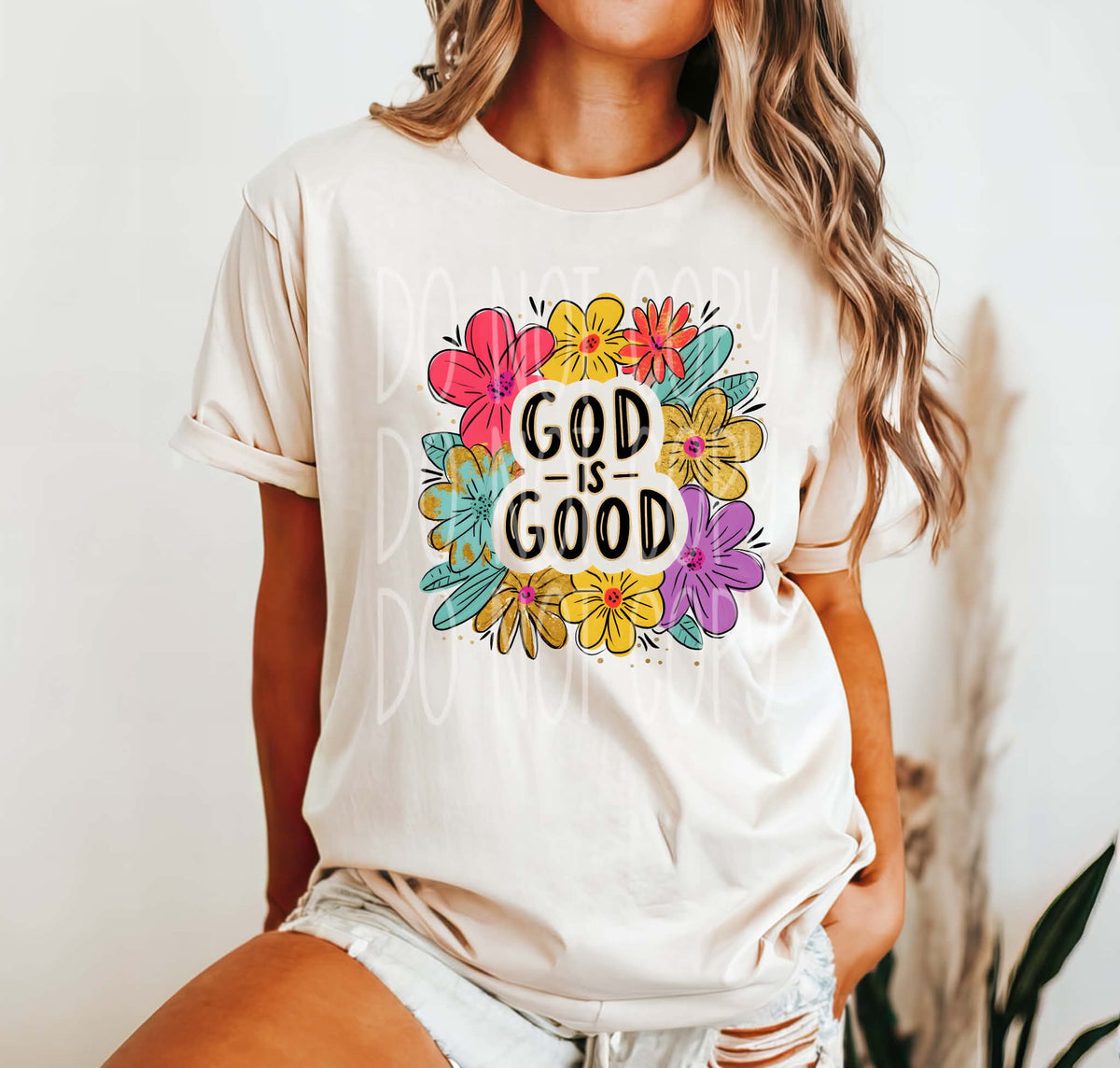 God is good floral frame (PH) DTF Transfer
