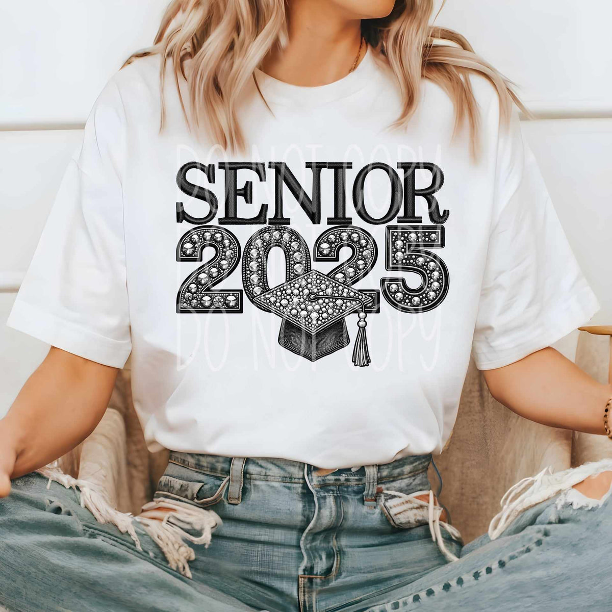 Senior 2025 rhinestone 43215 DTF transfer