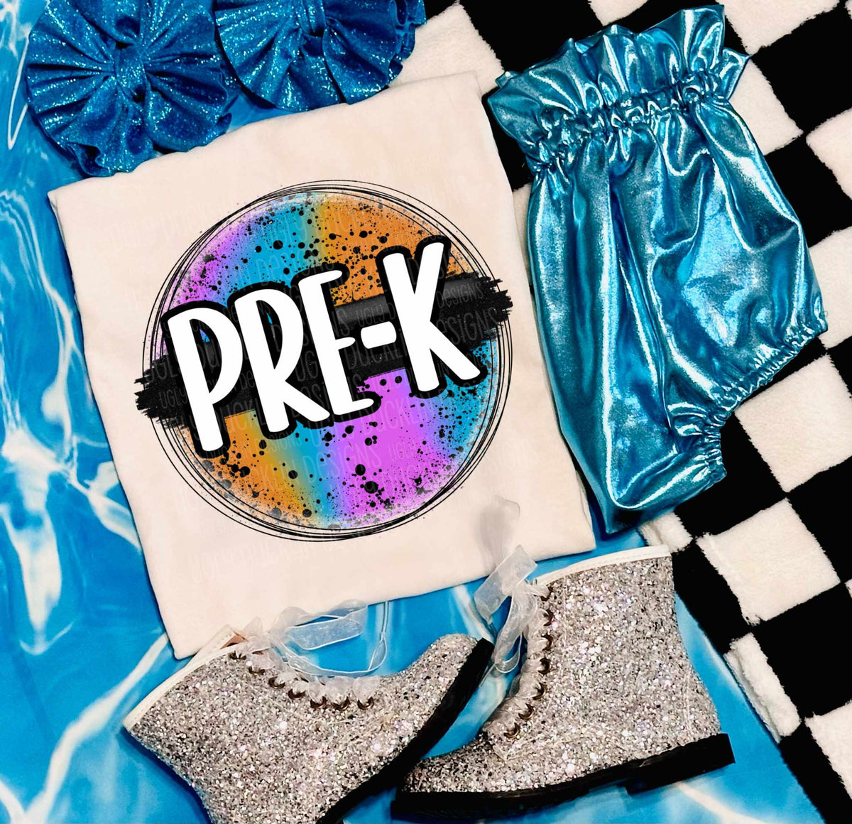 Pre-k painted circle (UD) 39914 DTF transfer