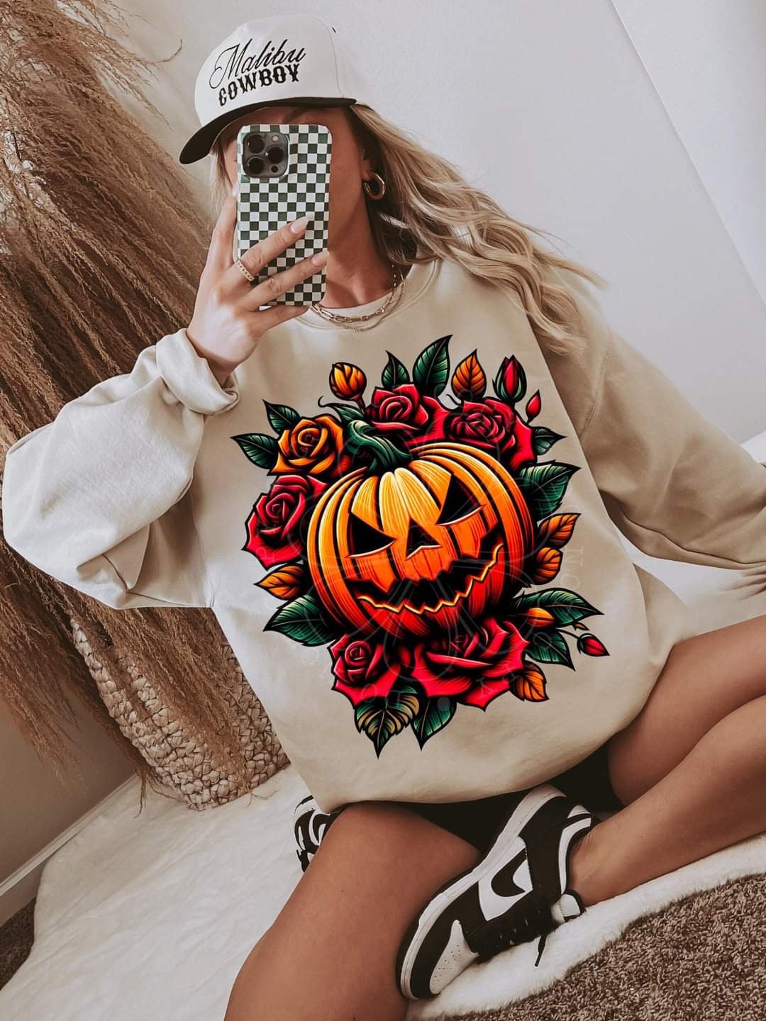 Pumpkin with red roses (LYTTLE) 43243 DTF transfers