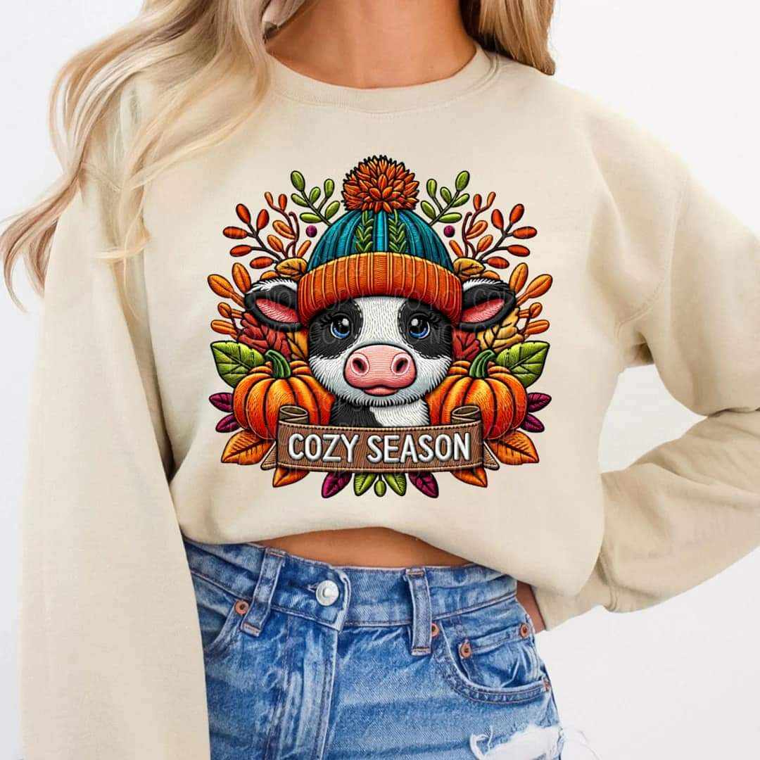 Cozy season cow 41516 DTF transfer