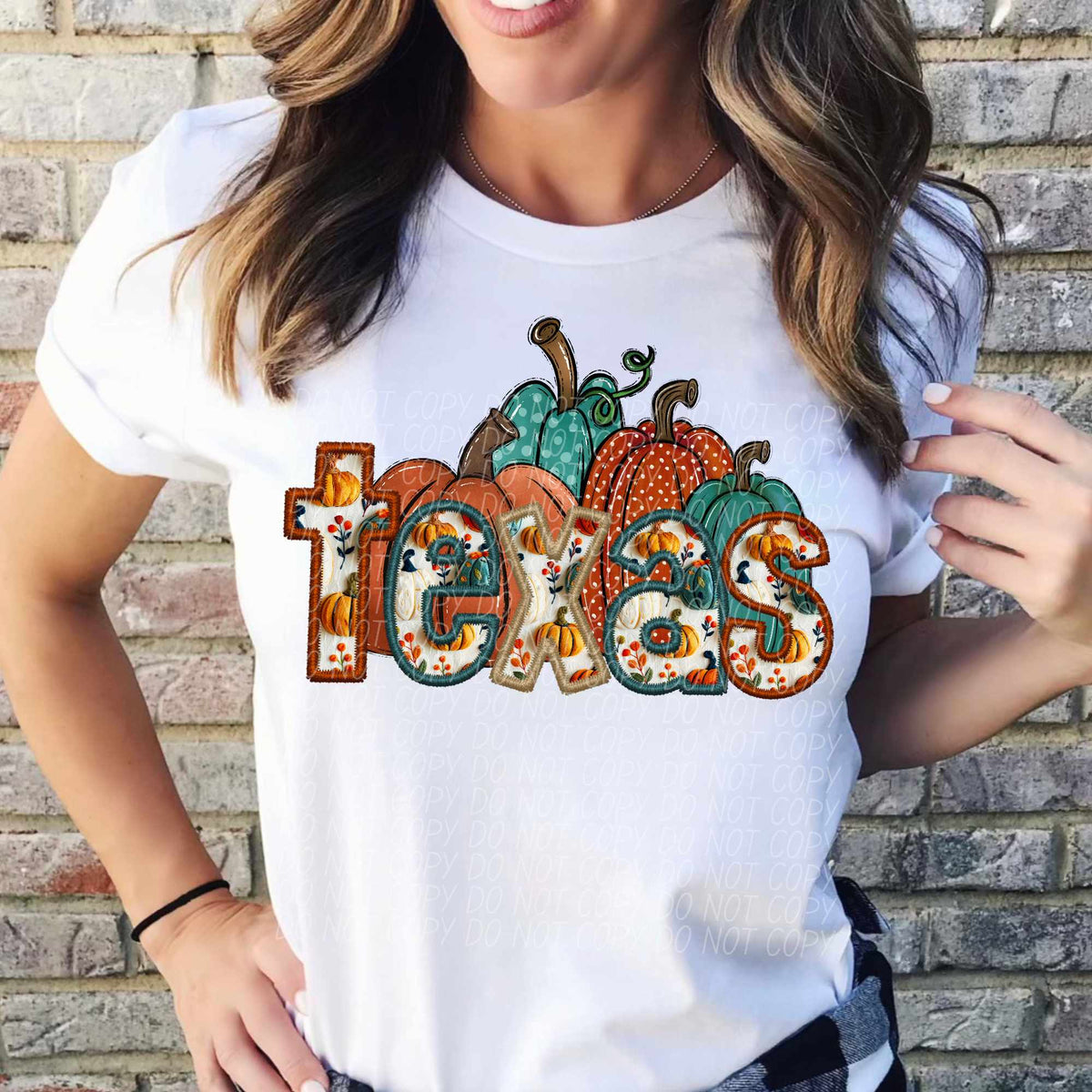Texas fall filled with pumpkins (CITY) 41554 DTF transfer