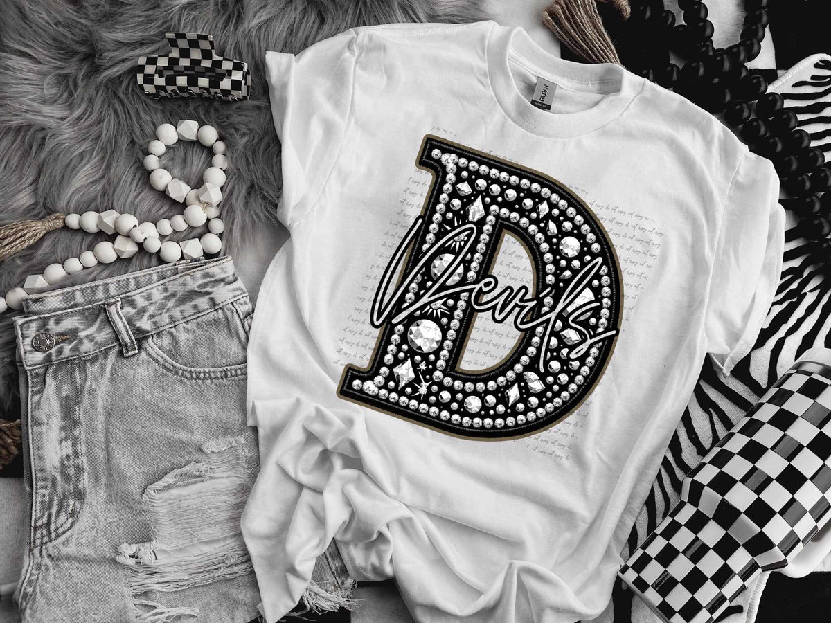 D devils rhinestone (CITY) 41455 DTF TRANSFER