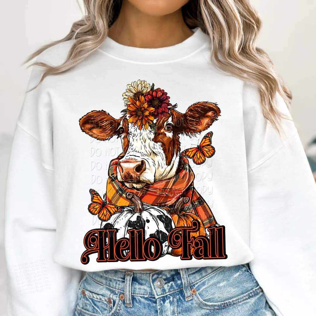 Hello fall cow exclusive 41192 DTF TRANSFER