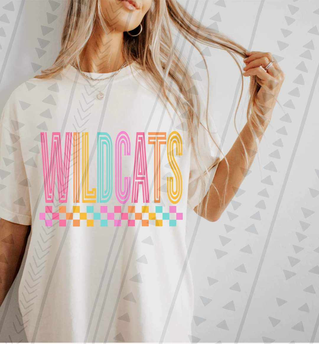 Wildcats colorful retro 41675 DTF transfer