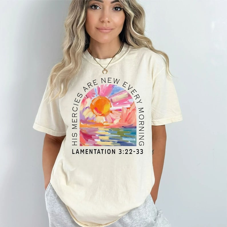 His mercies are new finger paint 41961 DTF transfer