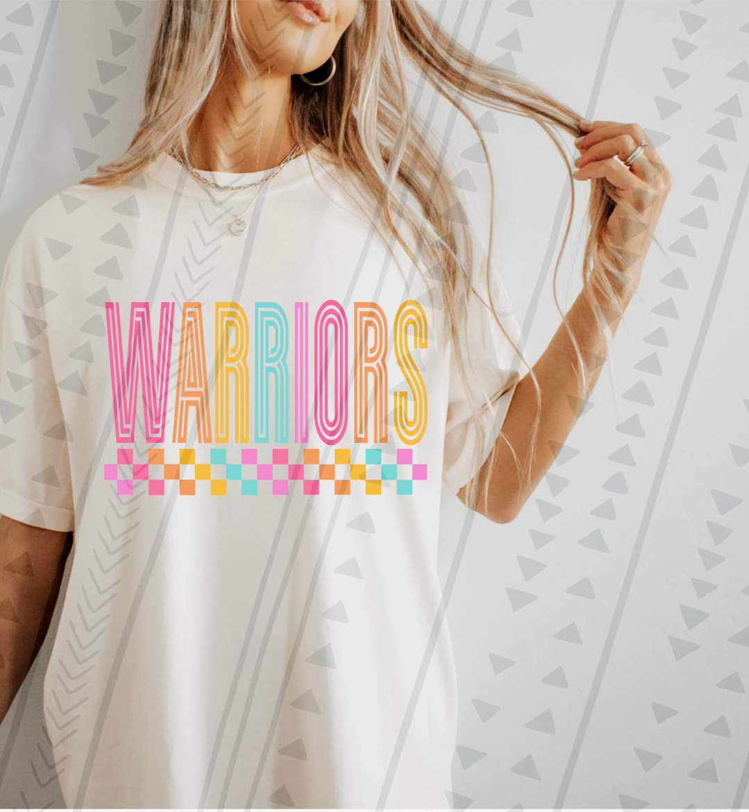 Warriors colorful retro 41660 DTF transfer