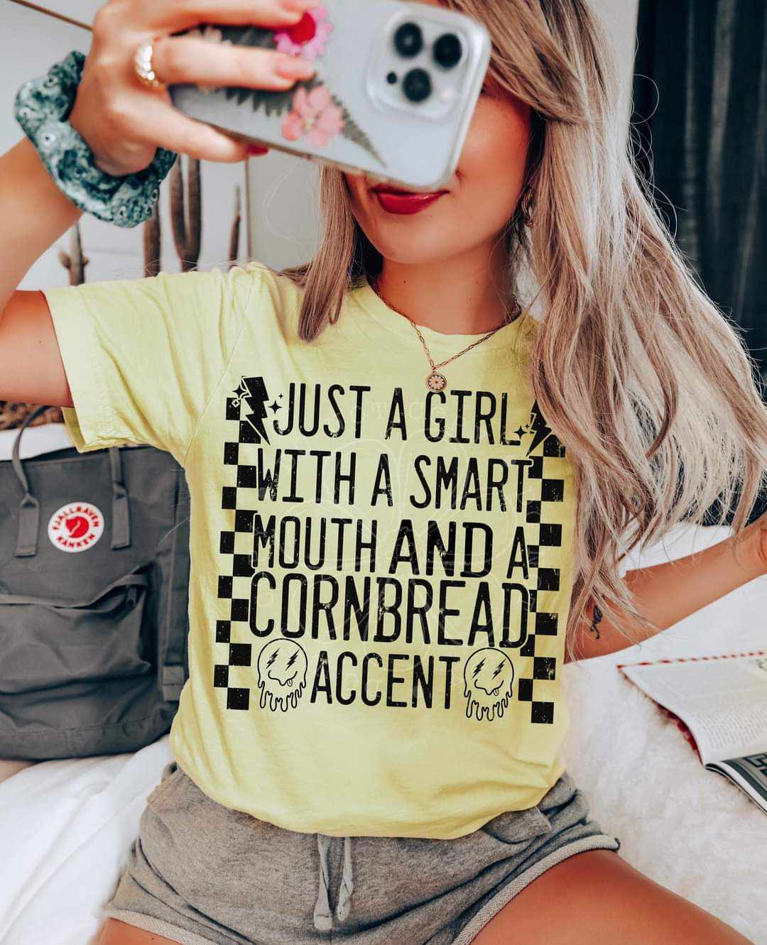Just a girl with a smart mouth and a cornbread accent (LYTTLE) 41602 DTF transfer