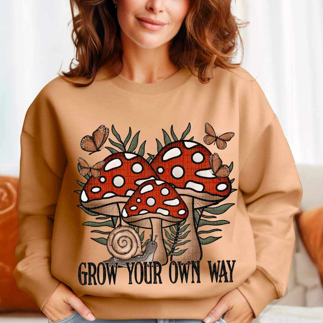 Grow your own way mushrooms 41571 DTF transfer