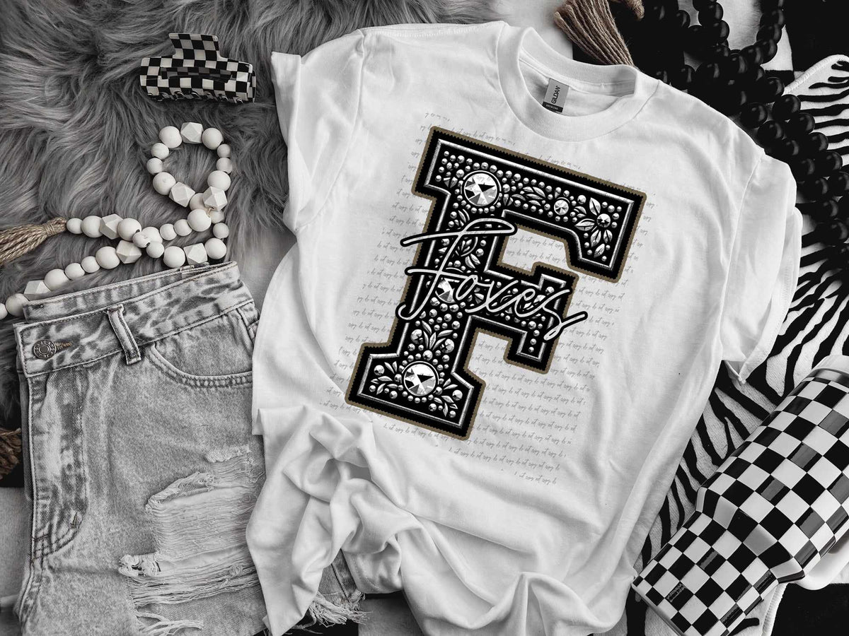 F foxes rhinestone (CITY) 41416 DTF TRANSFER