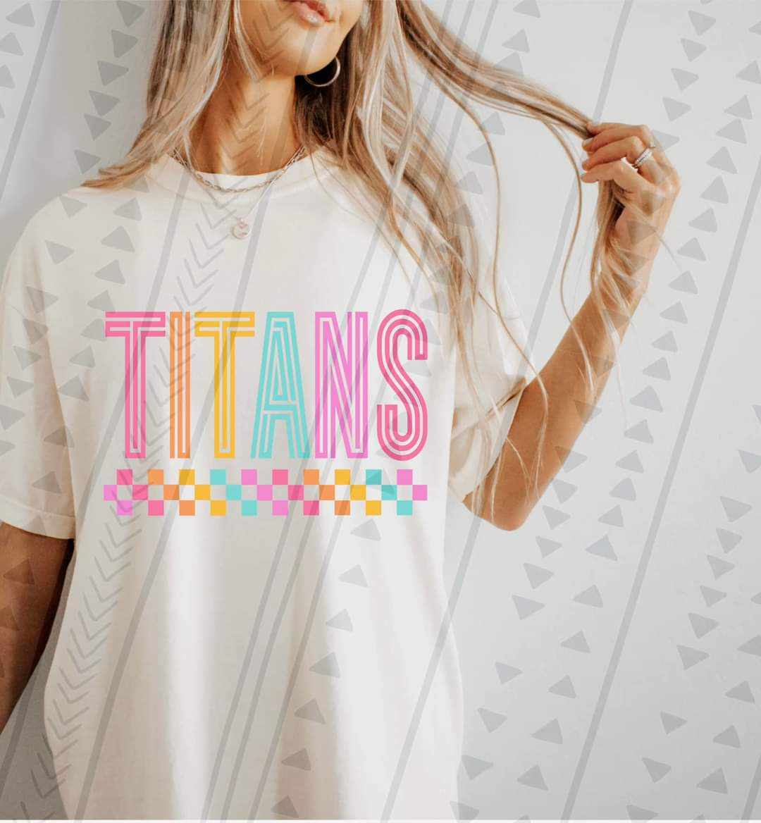 Titans colorful retro 41685 DTF transfer