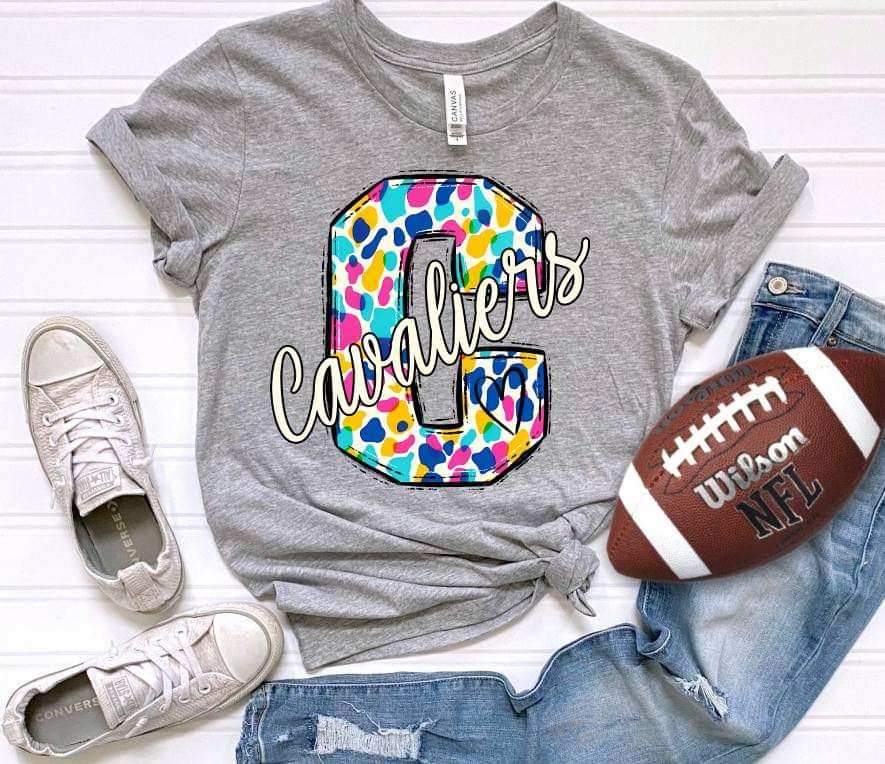 C cavaliers colorful fonts 41706 DTF transfer