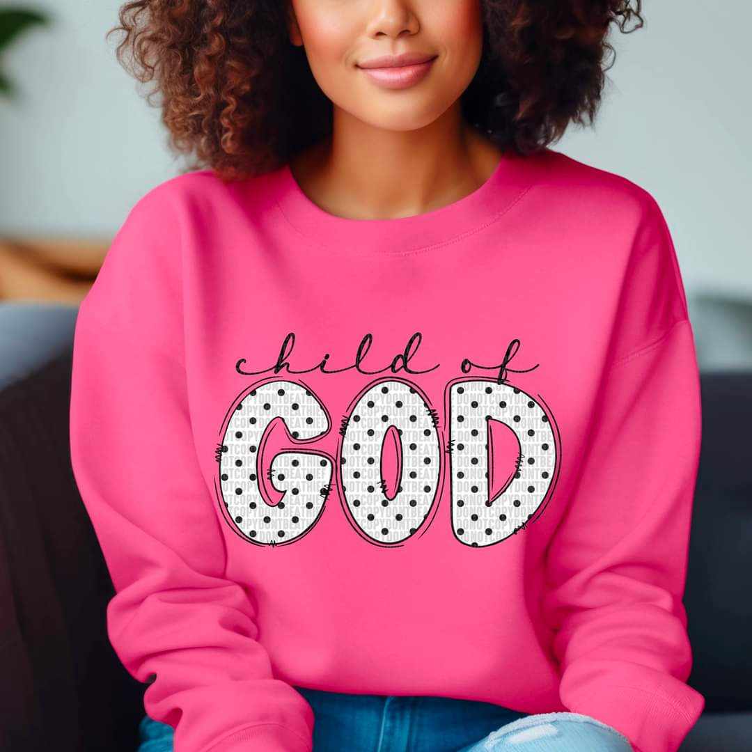 Child of god polka dot 41570 DTF transfer