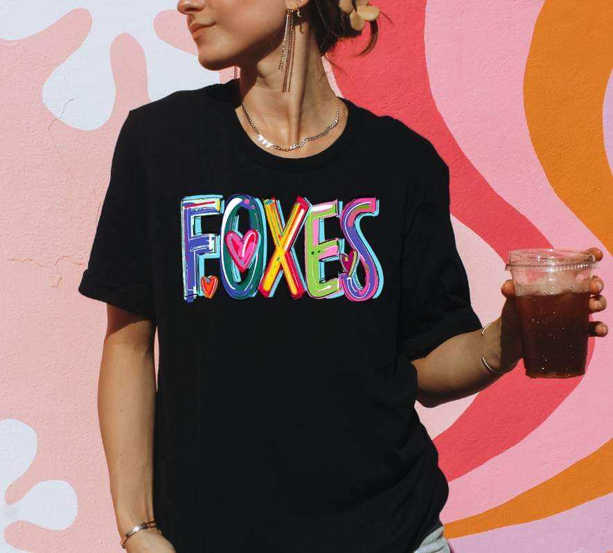 Foxes cherry font 41696 DTF transfer
